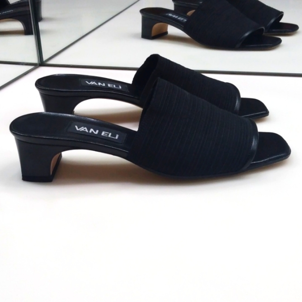 ❣️HP❣️ VANELI BLACK TEXTILE SLIP ON MULE SLIDE  SANDALS SIZE 7M